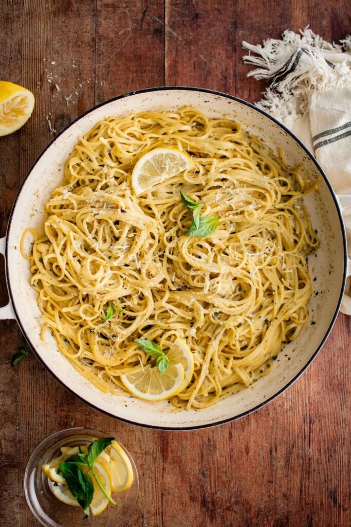 One Pan Lemon Garlic Pasta