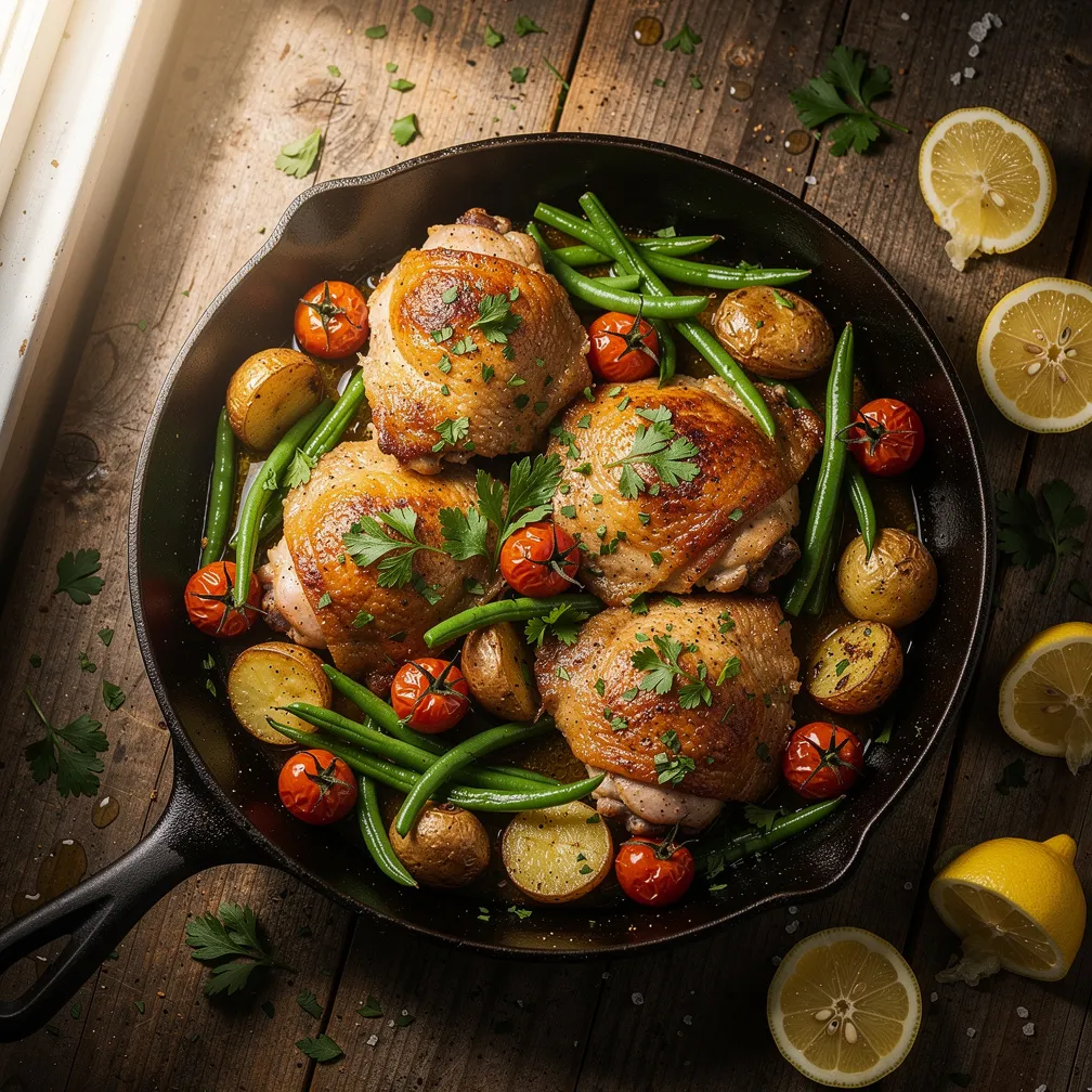 One Pan Garlic Butter Chicken and Veggies