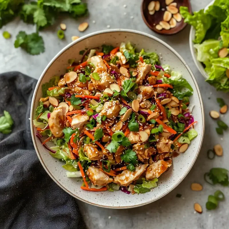 Asian Chicken Cabbage Crunch Bowl