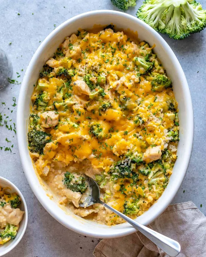 Cheesy Chicken Broccoli Rice Casserole