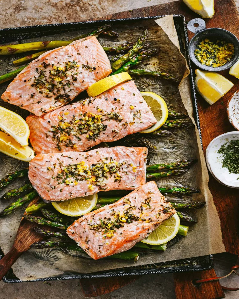 Lemon Herb Salmon with Asparagus