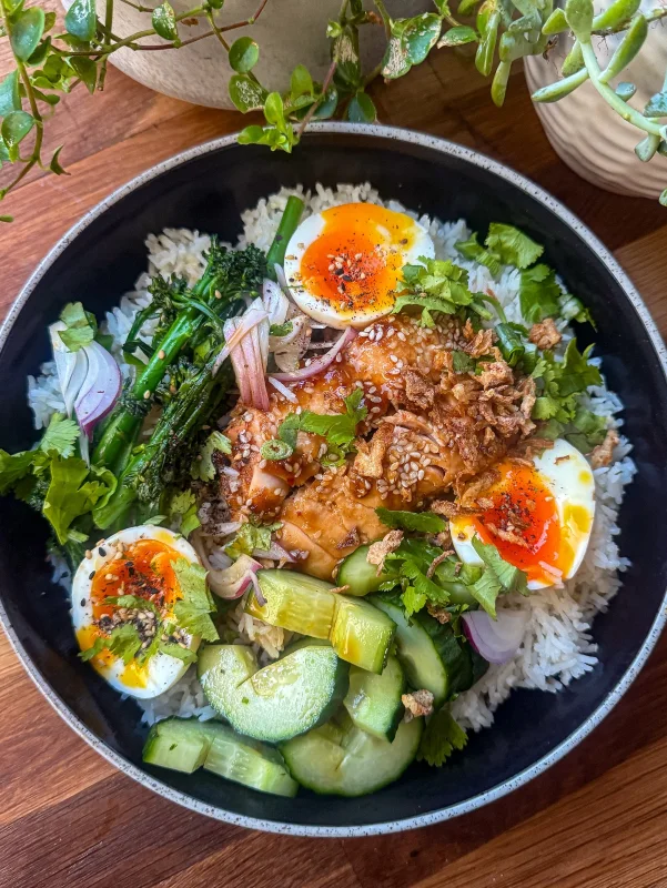 Teriyaki Salmon Rice Bowl