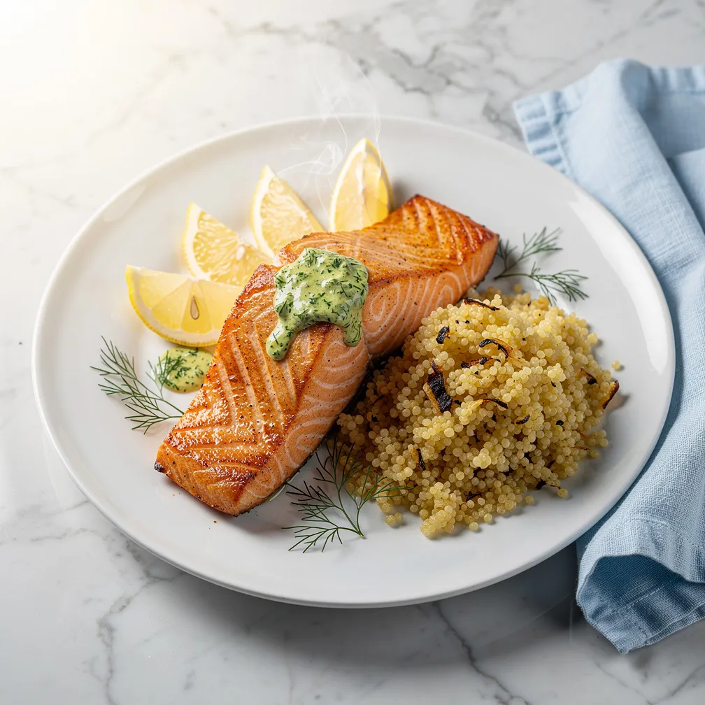 Lemon Herb Salmon with Couscous
