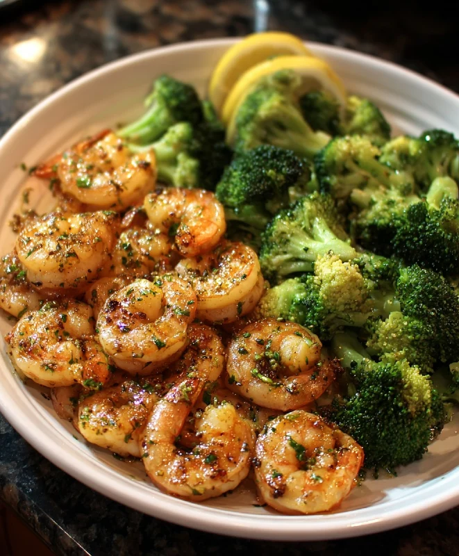 Garlic Butter Shrimp and Broccoli
