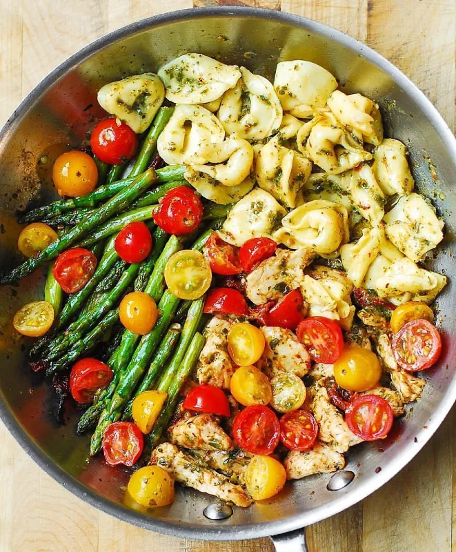 Pesto Tortellini Sheet Pan