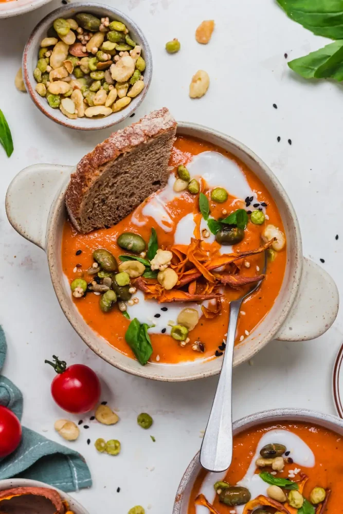 Creamy Tomato Soup with Hidden Veggies