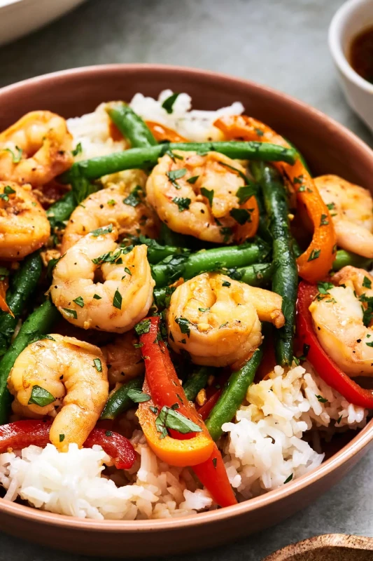 15 Minute Garlic Shrimp Stir Fry