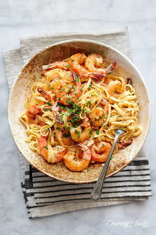 Garlic Butter Shrimp Pasta