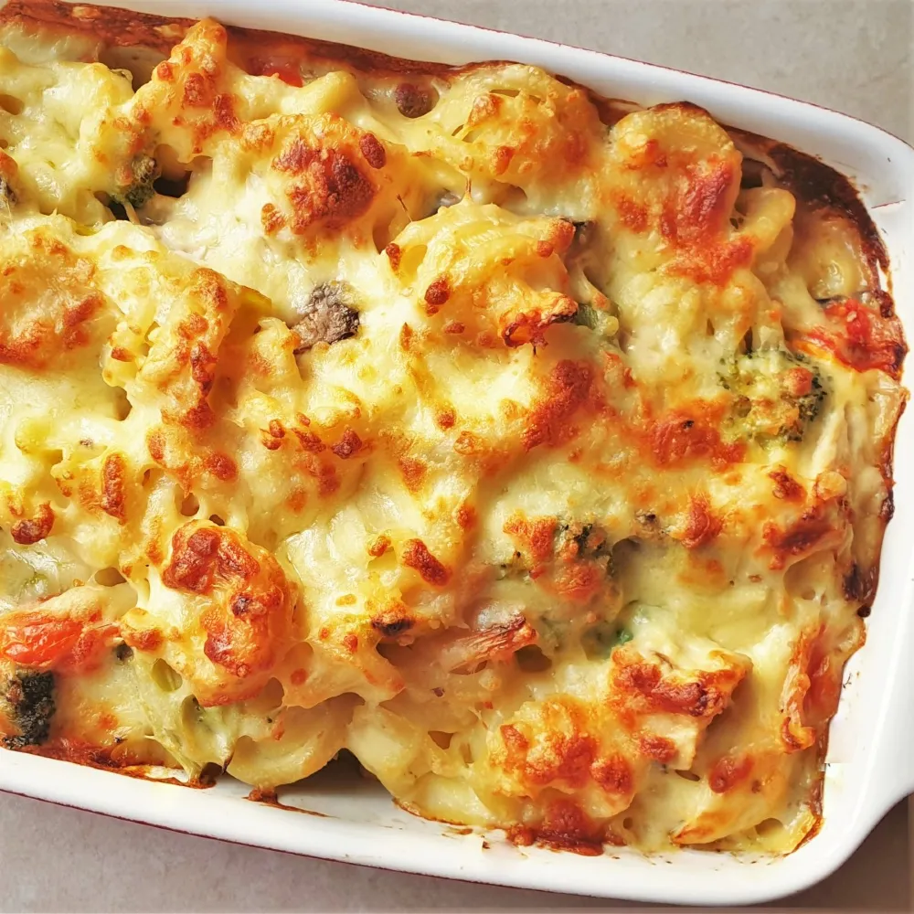 Veggie Packed Cheesy Chicken Bake