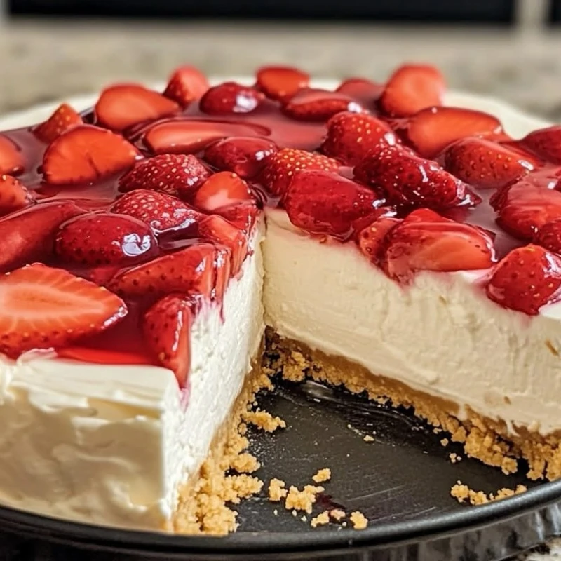 No Bake Strawberry Cheesecake