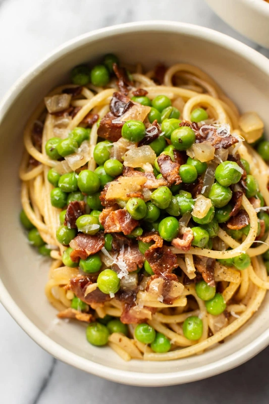 Pea and Bacon Carbonara