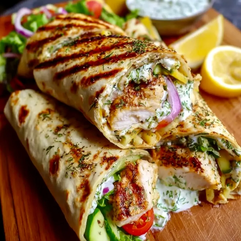  Greek Yogurt Chicken Wraps