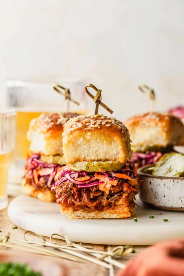Air Fryer BBQ Pulled Pork Sliders