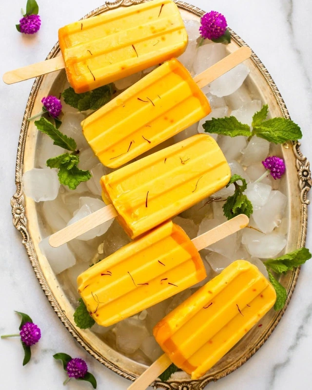 Mango Lassi Popsicles